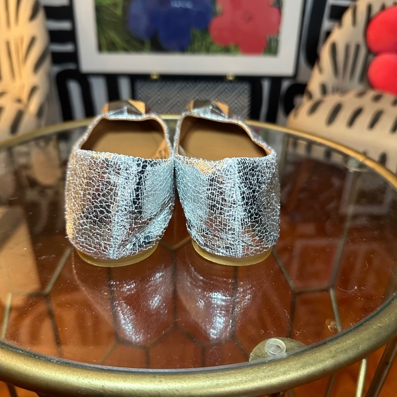 SILVER CAPPED TOE BALLET FLATS - Picture 4 of 6